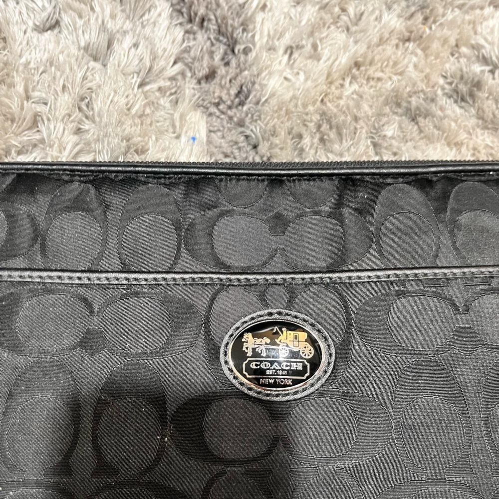 Coach Black Patterned Laptop Sleeve - Picture 2 of 4